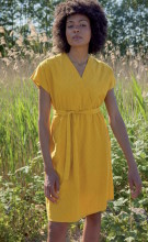 Robe d'été jaune en coton biologique