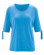T-shirt chanvre coton bio avec noeuds bleu vif