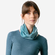 Foulard tour du cou en coton bio couleur bleu