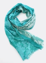 Foulard coton bio femme motif fleurs