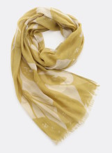 Foulard coton biologique vert olive