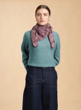 Foulard carré coton bio tons roses