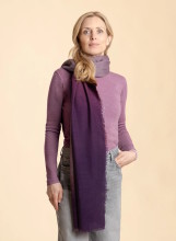 Echarpe légère laine mérinos femme tons violet