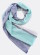 Foulard femme coton bio dégradé de bleu