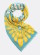 Foulard coloré jaune bleu coton bio femme