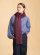 Echarpe d'hiver en coton biologique jacquard tons rouges