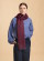 Echarpe d'hiver en coton biologique jacquard tons rouges