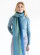 Foulard laine merinos responsable tons bleus verts