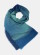 Foulard en pure laine mérinos dégradé tons bleus
