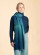 Echarpe laine mérinos femme tons bleus