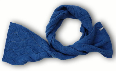 écharpe laine bio coton bio bleue