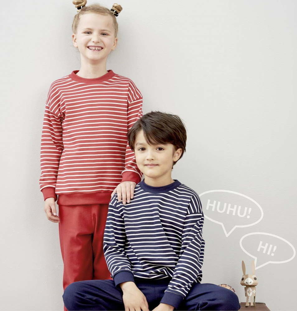 Ensemble garçon blanc et rouge rayé – LB Pyjama