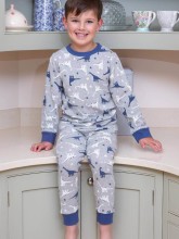 Pyjama coton bio garçon motif dinosaure