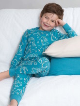 Pyjama coton bio enfant dinosaures