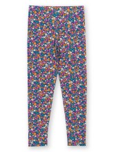 Leggings fille à fleurs en coton bio équitable