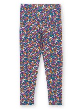 Leggings fille à fleurs en coton bio équitable