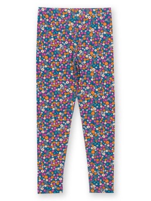 Leggings fille à fleurs en coton bio équitable