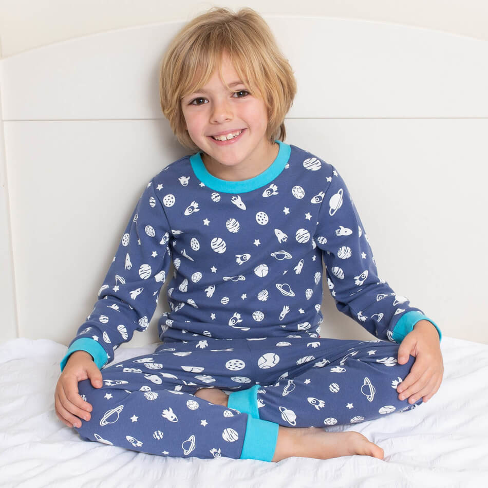 Pyjama bébé été en Jersey de Coton Bio à motifs étoiles