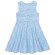 Robe fille en coton biologique rayures bleues et blanc