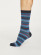 Chaussettes rayées pour homme tons bleus