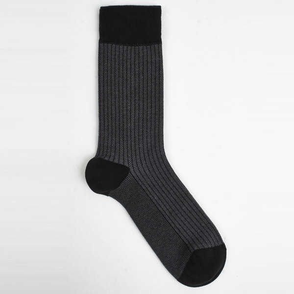 Chaussettes coton bio homme - noires et grises