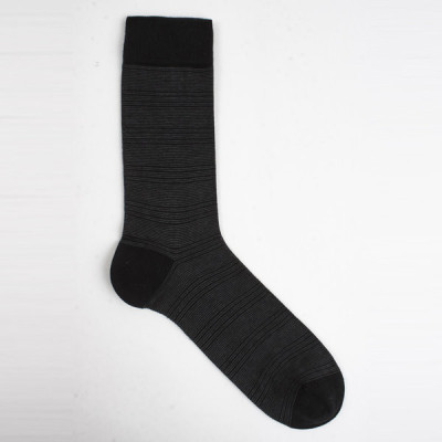 Chaussettes coton bio homme fines rayures