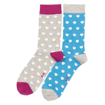 Chaussettes coton bio Kite motif coeurs