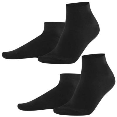 Chaussettes courtes noires en coton biologique