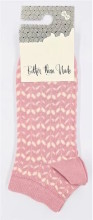 Chaussettes courtes en coton biologique rose clair pour femme