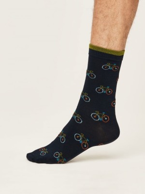 Chaussettes bambou écologique motif vélo