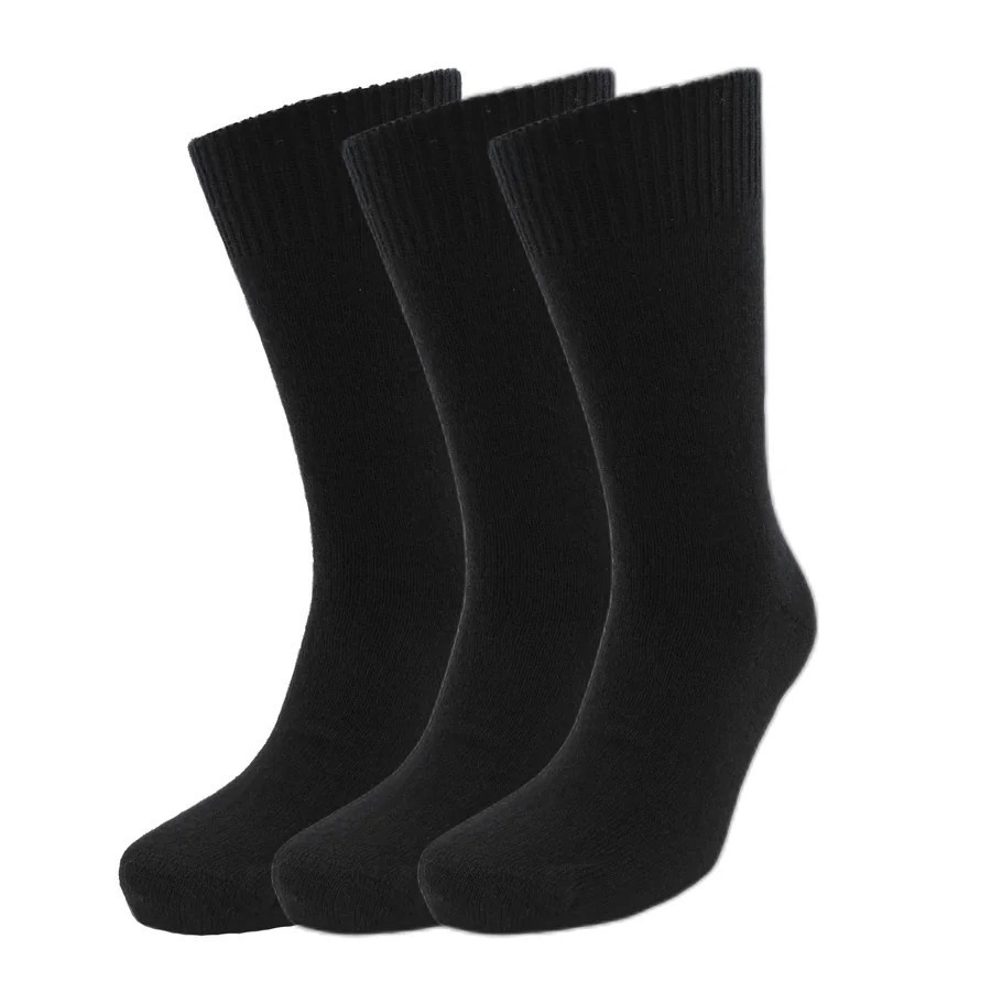 Chaussettes laine bio et coton bio homme couleur noir