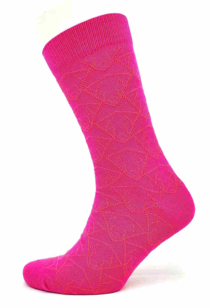 Chaussettes coton bio roses pour femme