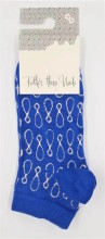 Chaussettes courtes coton bio bleues