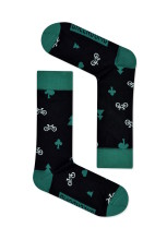 Chaussettes coton bio motif vélo