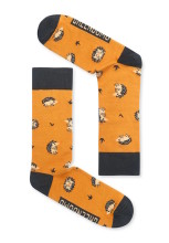 Chaussettes coton bio motif hérisson