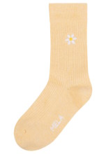 Chaussettes coton bio originales broderie fleur