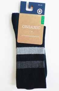 Chaussettes coton bio à rayures