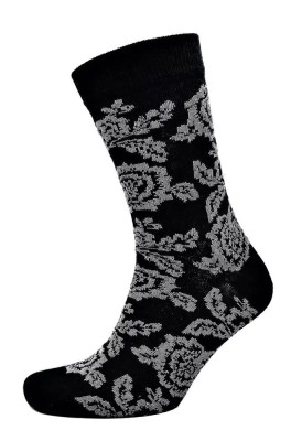 Chaussettes en coton biologique à fleurs