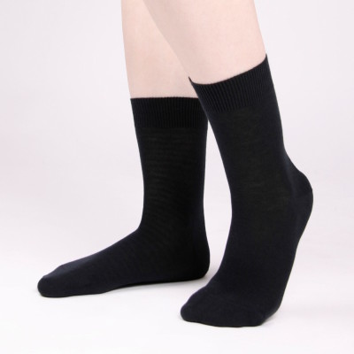 Chaussettes coton bio noires basiques living crafts