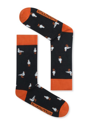 Chaussettes originales en coton bio motif mouettes