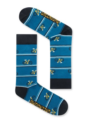 Chaussettes coton bio motif vélos