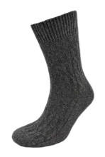 Chaussette chaude femme laine naturelle anthracite