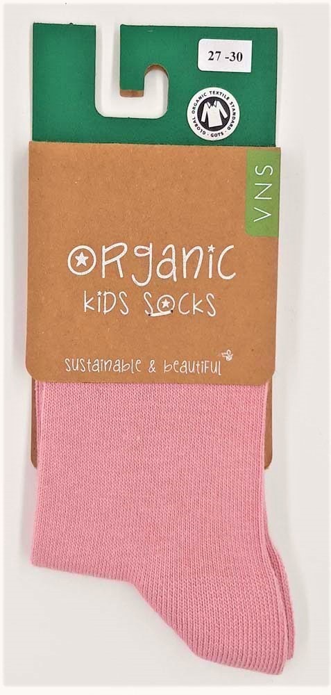 Chaussettes unies en coton biologique pour enfant