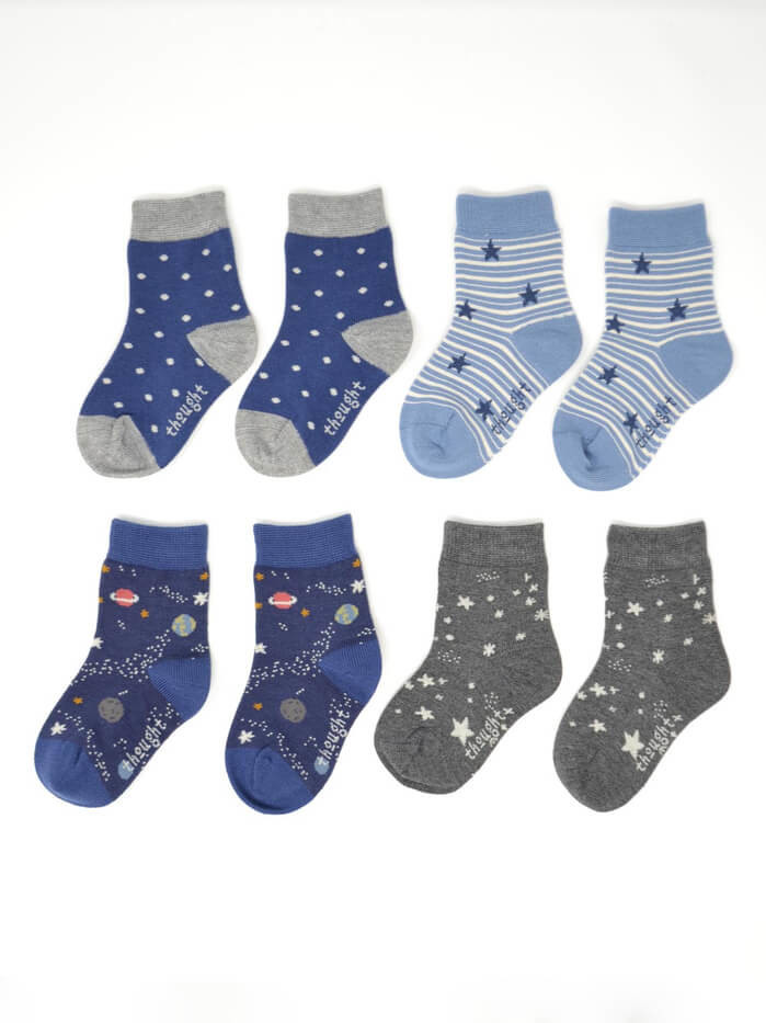 Chaussettes fille en coton biologique - pack de 3 paires Poney