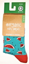 Chaussettes coton bio enfant motif original pastèques