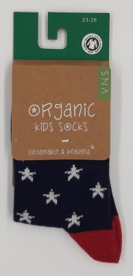 Chaussettes coton bio enfant motif étoiles