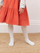 Collants fille en coton biologique écru
