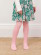Collants coton bio roses