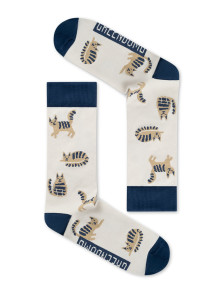 Chaussettes coton bio motifs chats