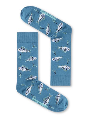 Chaussettes originales coton bio motif perches